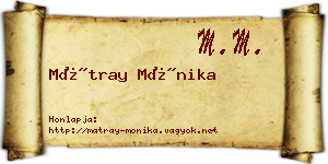 Mátray Mónika névjegykártya